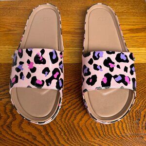 NW Ugg Pink and Purple Cheetah Slides sz 38